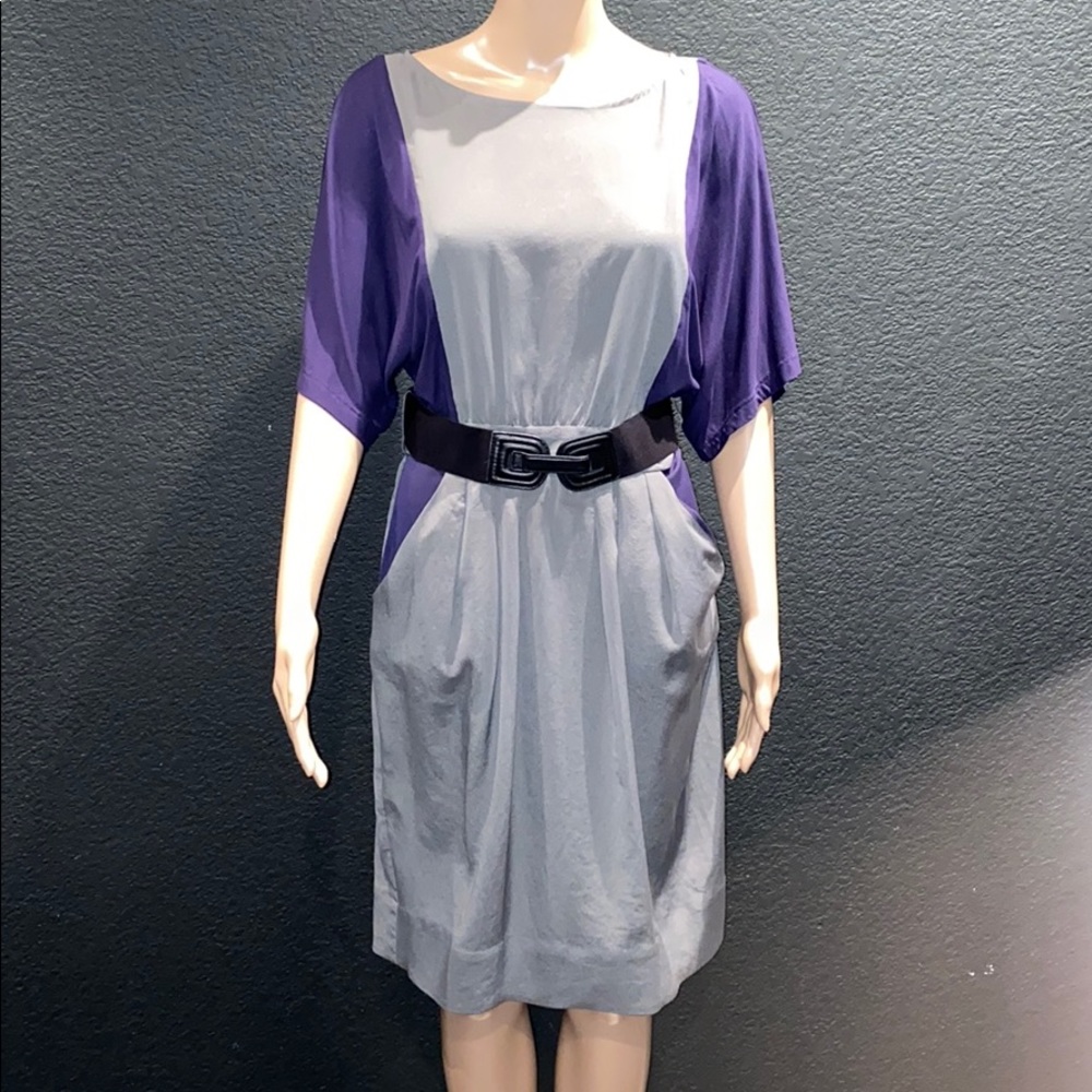 BCBGMAXAZRIA - Silver gray and purple dress
